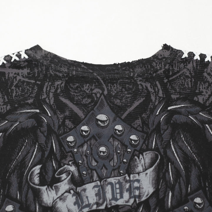 Y2K Men’s Affliction Skull Graphic Embroidered T-Shirt Size XL | Migration_T-Shirts SW COLLECTION - View 8 | Fashion Rerun