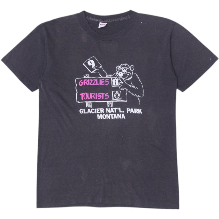 Vintage Grizzlies Tourist Glacier National Park Montana Made In USA T-Shirt L | Migration_T-Shirts | Fashion Rerun