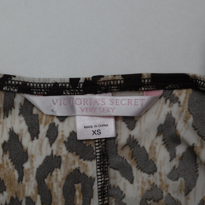 Y2K Ladies Victorias Secret Leopard Print Twist Front Halter Top Size XS