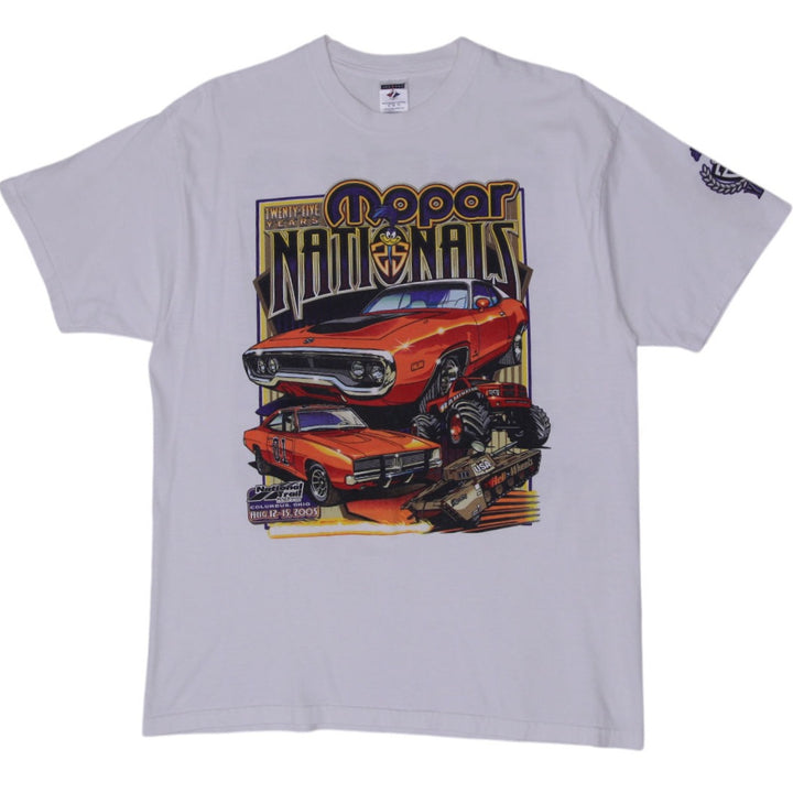 Vintage Jerzees Mopar Nationals 25th Anniversary White T-Shirt XL | Migration_T-Shirts | Fashion Rerun