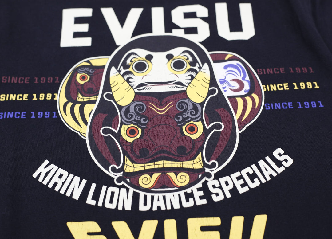 Mens Black Evisu Kirin Lion Dance Specials T-Shirt