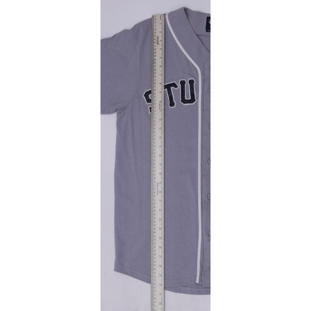 Mens Stussy Baseball Gray Short Sleeve Button Jersey L | Migration_Jerseys SW COLLECTION - View 9 | Fashion Rerun