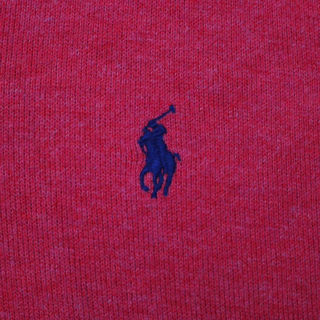 Mens Polo Ralph Lauren Quarter Zip Red Knitted Sweater XL | Migration_Knitwear & Sweaters - Detail View | Fashion Rerun