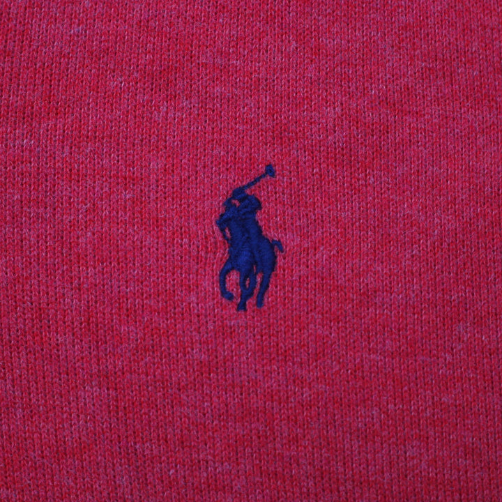 Mens Polo Ralph Lauren Quarter Zip Red Knitted Sweater XL | Migration_Knitwear & Sweaters - Detail View | Fashion Rerun
