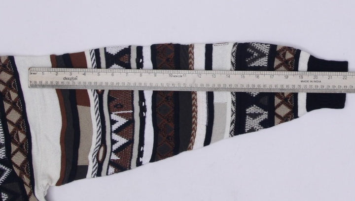 Vintage Tosani Coogi Style V-Neck Sweater