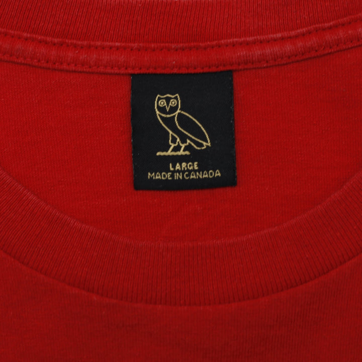 Mens OVO Athletics Red Short Sleeve T-Shirt Size Large
