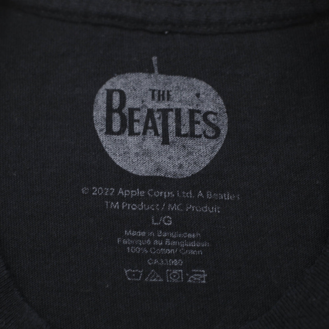 Mens The Beatles "Abbey Road" Album Cover Graphic T-Shirt Black Size Large