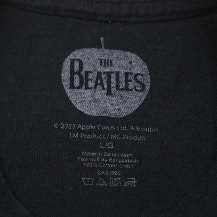 Mens The Beatles "Abbey Road" Album Cover Graphic T-Shirt Black Size Large