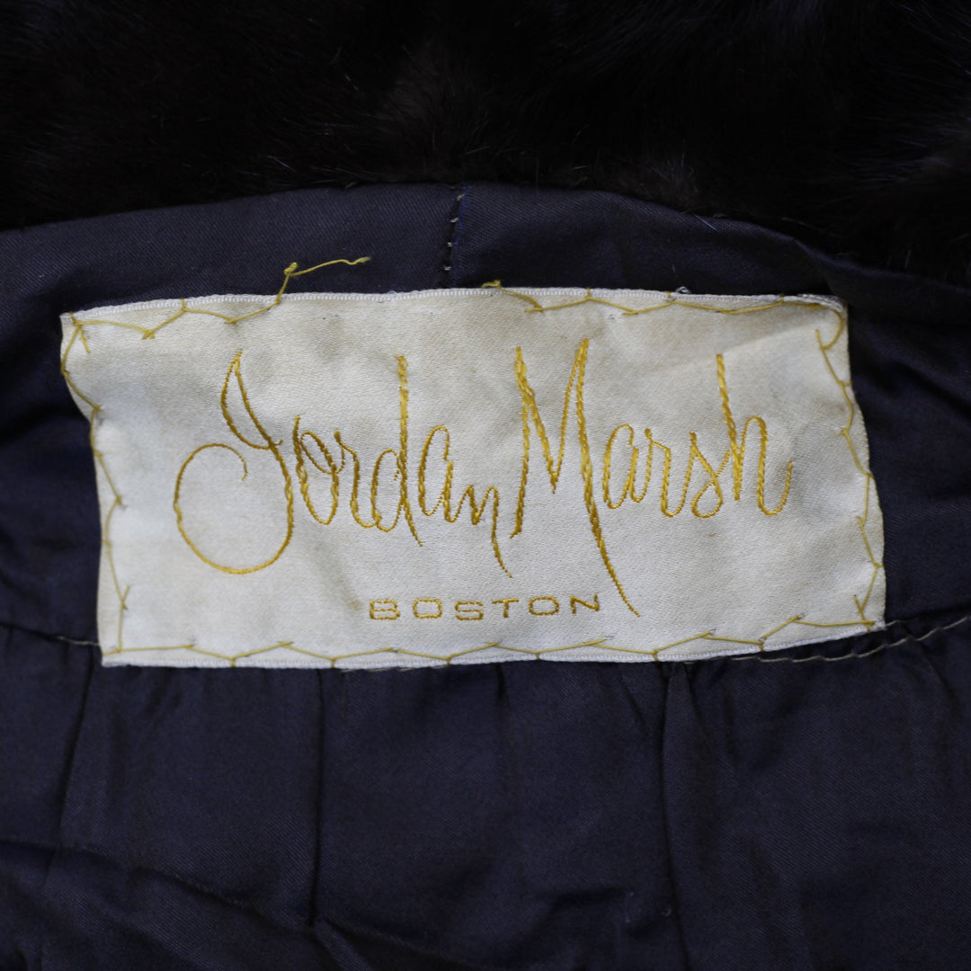 1950s Antique Fur Coat by Jordan Marsh Boston – “Amelia AG” Monogram | Original Flagship Label | Migration_Fu | Fashion Rerun