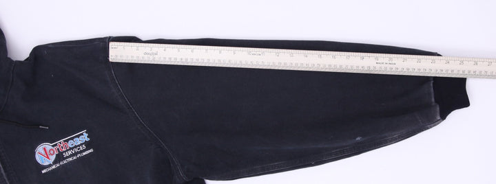 Mens Carhartt J131-BLK Black Hooded Workwear Jacket Size XL
