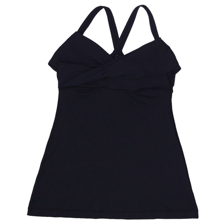 Ladies Lululemon Tank Black Bulerias Stretch Strap Yoga Gym