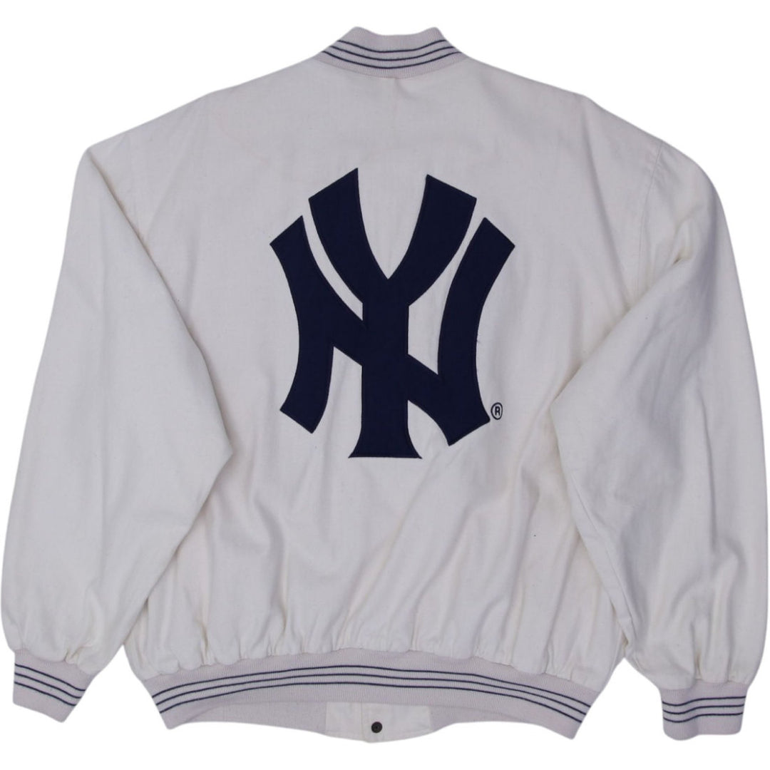 Vintage Mens Yankees Varsity Jacket Embroidered Logo MLB