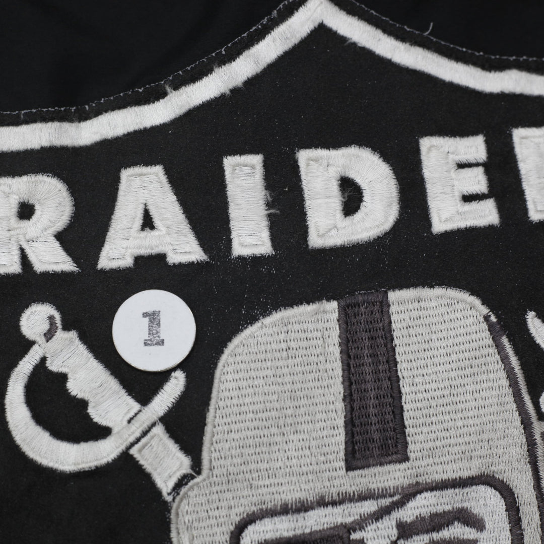 Vintage 90s Starter Raiders Snap Front Hooded NFL Parka Jacket Size M