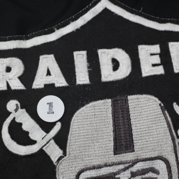 Vintage 90s Starter Raiders Snap Front Hooded NFL Parka Jacket Size M