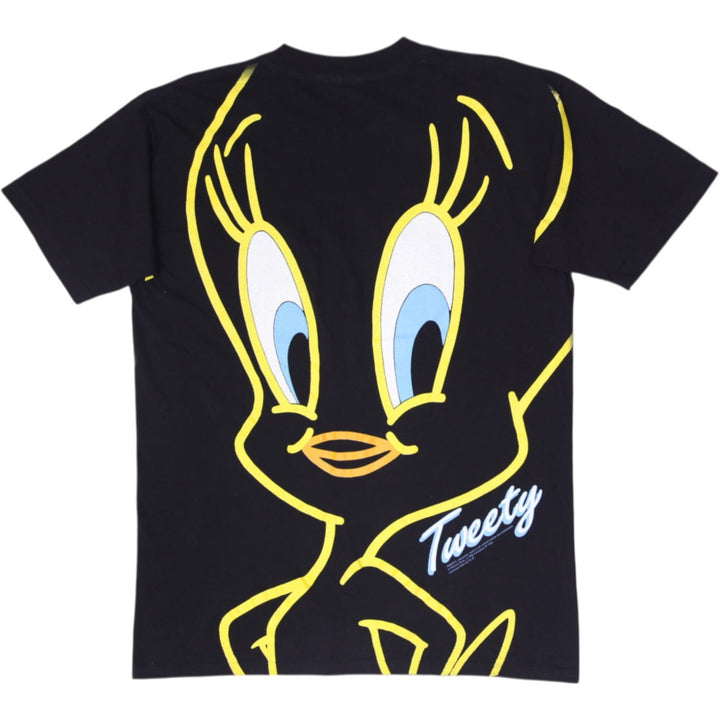 Vintage 1992 Looney Tunes Tweety Bird All Over Print T-Shirt Wild Oats Tag Large Single Stitch