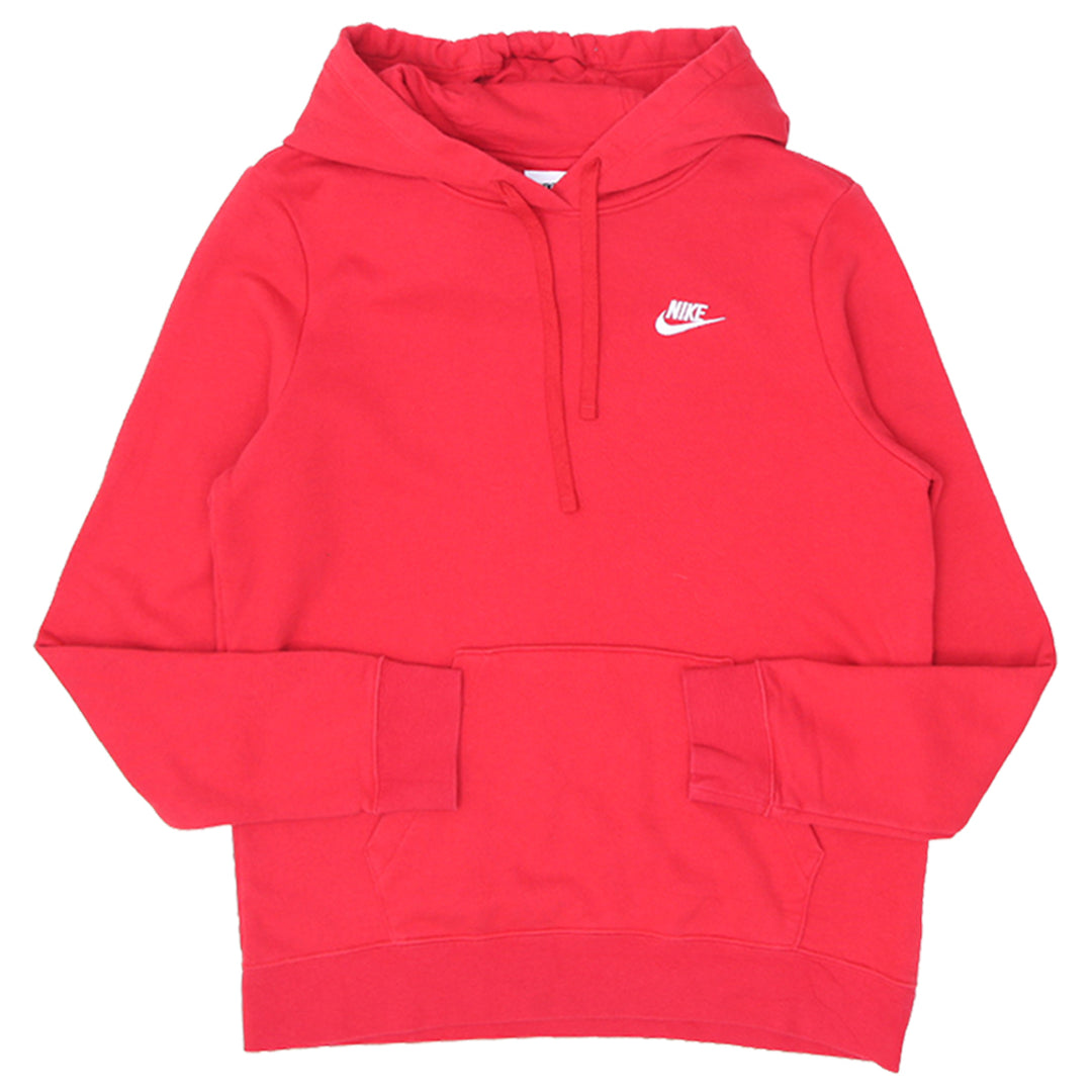 Shop Mens Nike Embroidered Pullover Hoodie Red Fashion Rerun