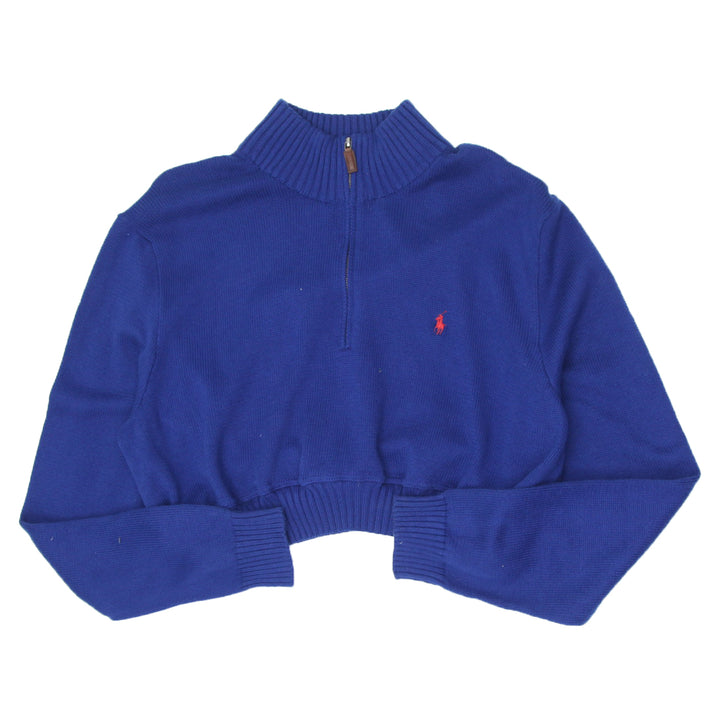 Rework 1/4 Zip Crop Sweater