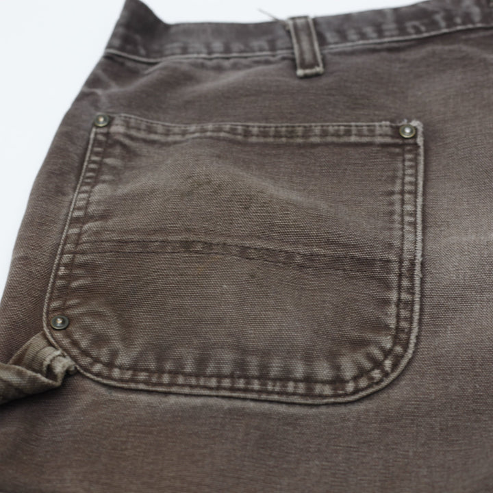 Mens Carhartt B136 DKB Double Knee Pants 36x34 Brown Thrashed Distressed