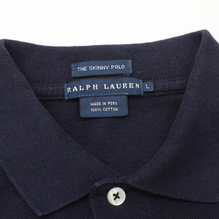 Ladies Ralph Lauren The Skinny Polo Cotton Shirt Size L | Migration_T-Shirts - Back View | Fashion Rerun