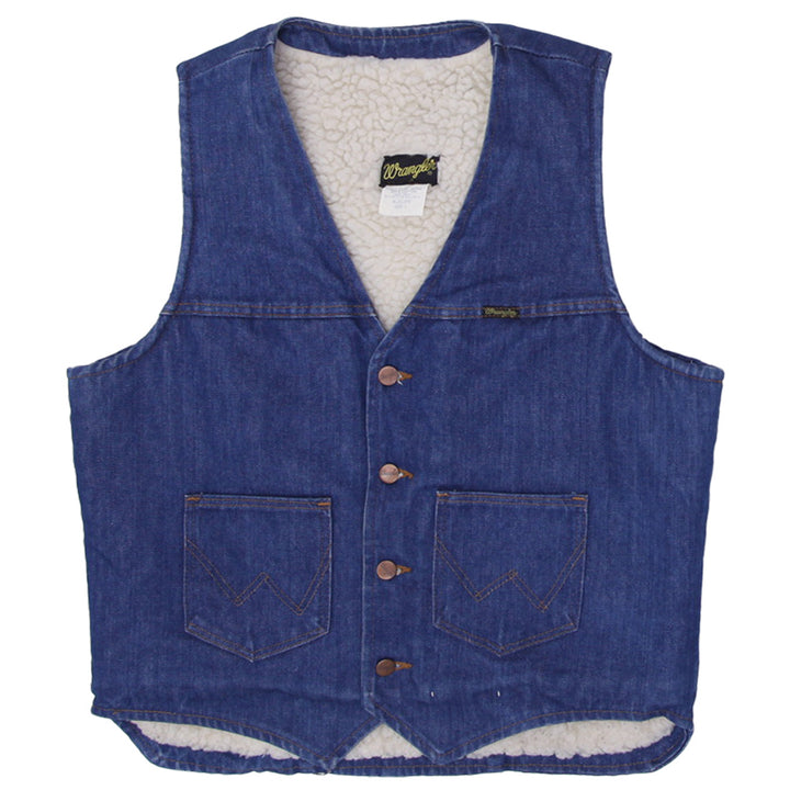 Vintage Wrangler Sherpa Lined Denim Vest