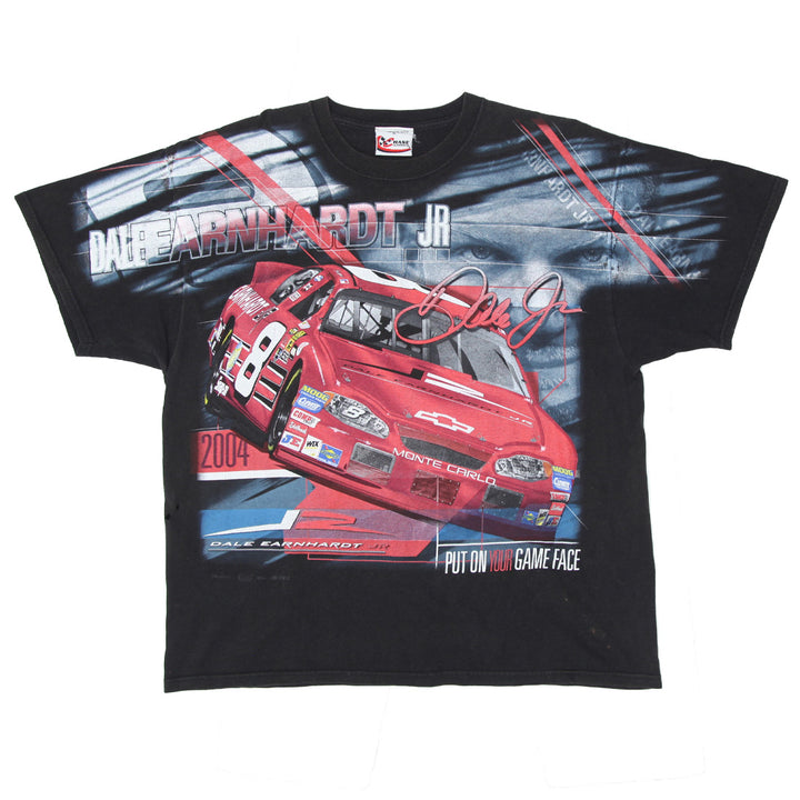 Vintage Dale Earnhardt Jr. AOP Racing T-Shirt Black Chase Authentics XL