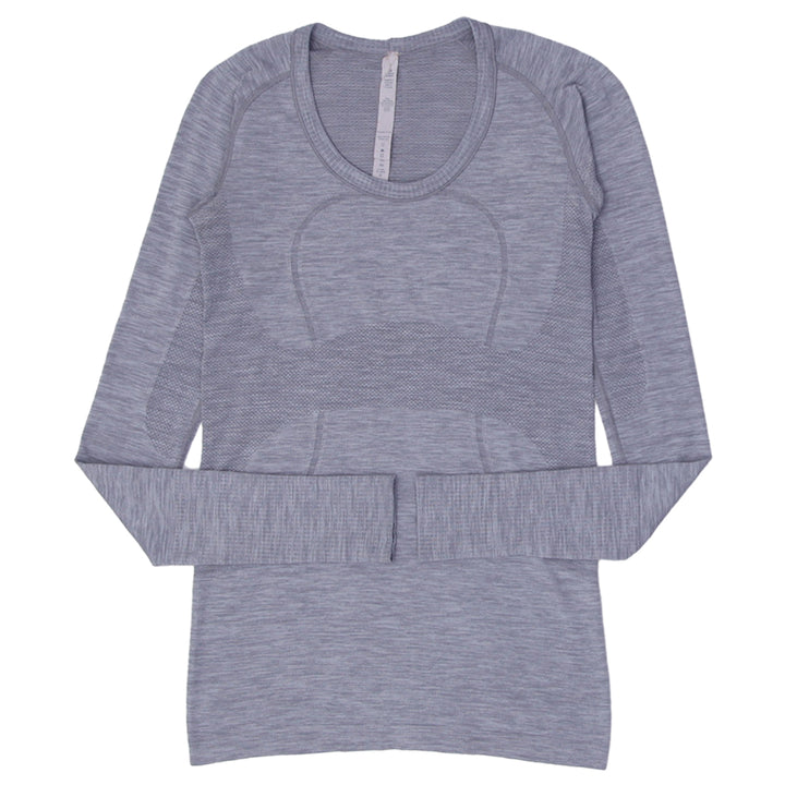 Ladies Lululemon Knitted Long Sleeve Sports T-Shirt
