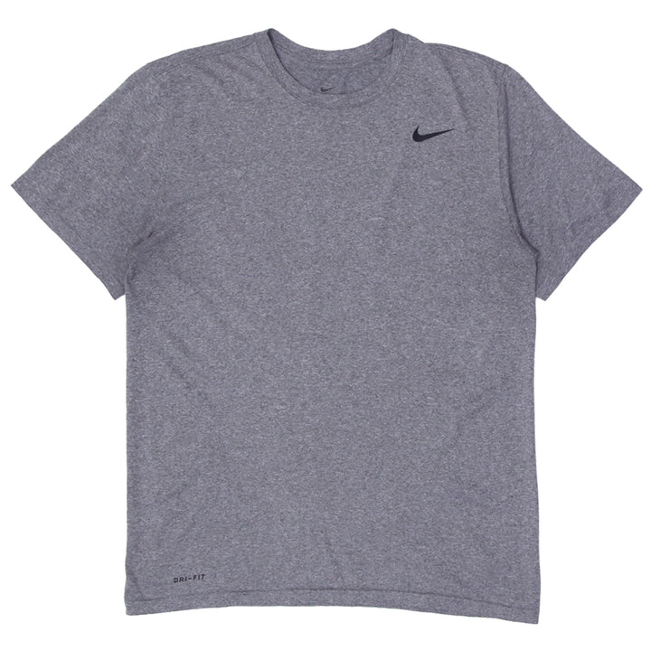 Mens Nike Logo Dri Fit Gray Sports T-Shirt