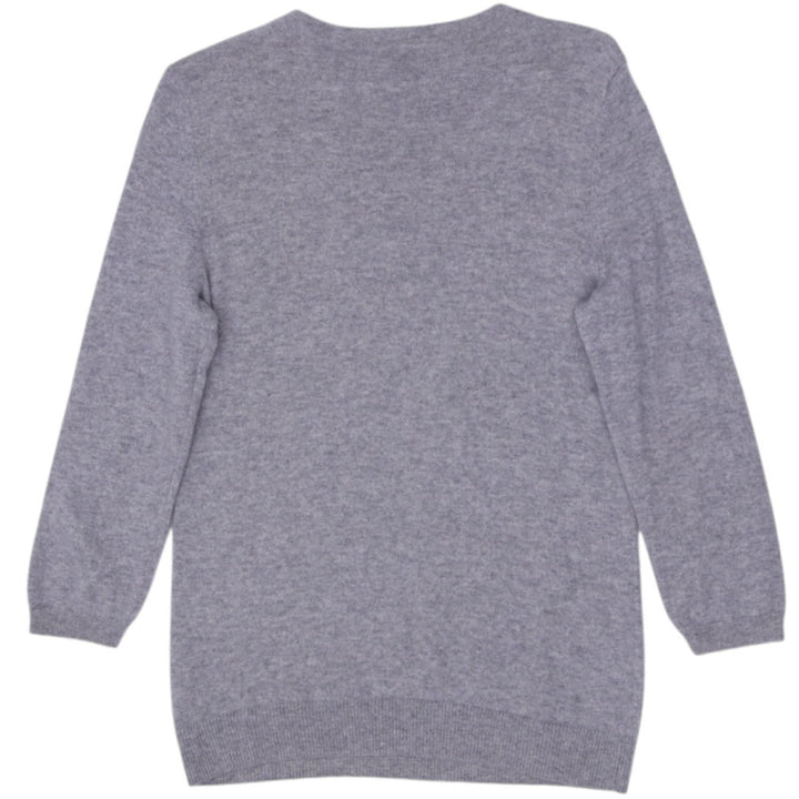 Ladies Talbots Pure Cashmere Gray Knitwear Sweater Large