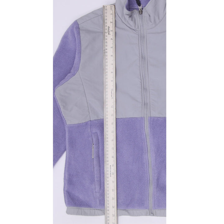 Youth Girls The North Face Denali Fleece Jacket XL Lavender Lilac Grey Polartec Zip Up