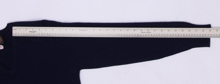 Vintage Mens Made In England Harry Rosen 100% Cashmere V-Neck Sweater