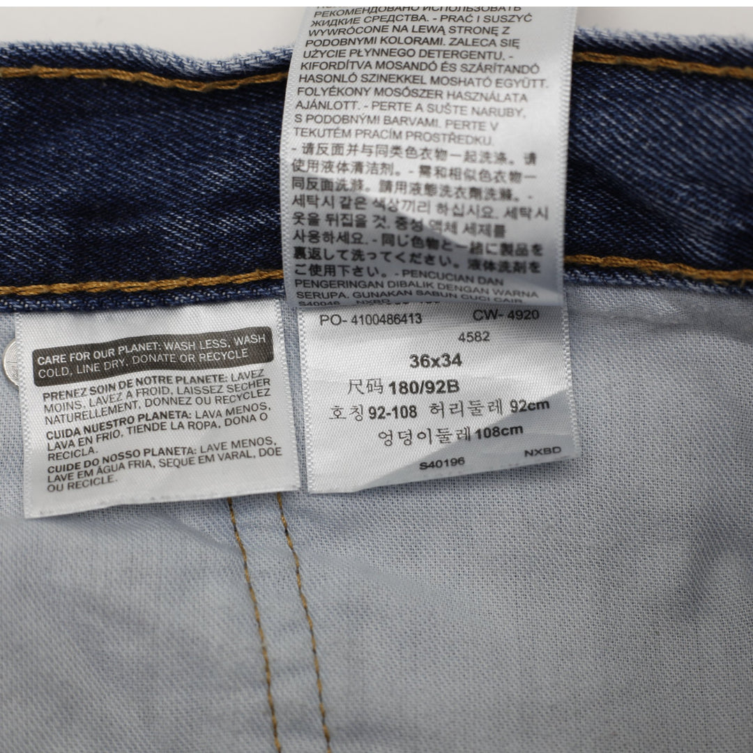 Mens Levi's 505 Regular Fit Straight Leg Denim Jeans Size 36 X 34