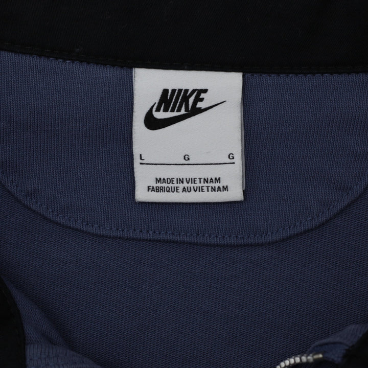 Mens Nike Sportswear Rugby Style Heavy Navy Blue 1/4 Zip Polo T-Shirt L | Migration_T-Shirts - Back View | Fashion Rerun