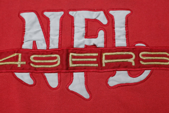Vintage Nutmeg 1990s Red NFL San Francisco 49ers Crewneck Sweatshirt Made In USA M