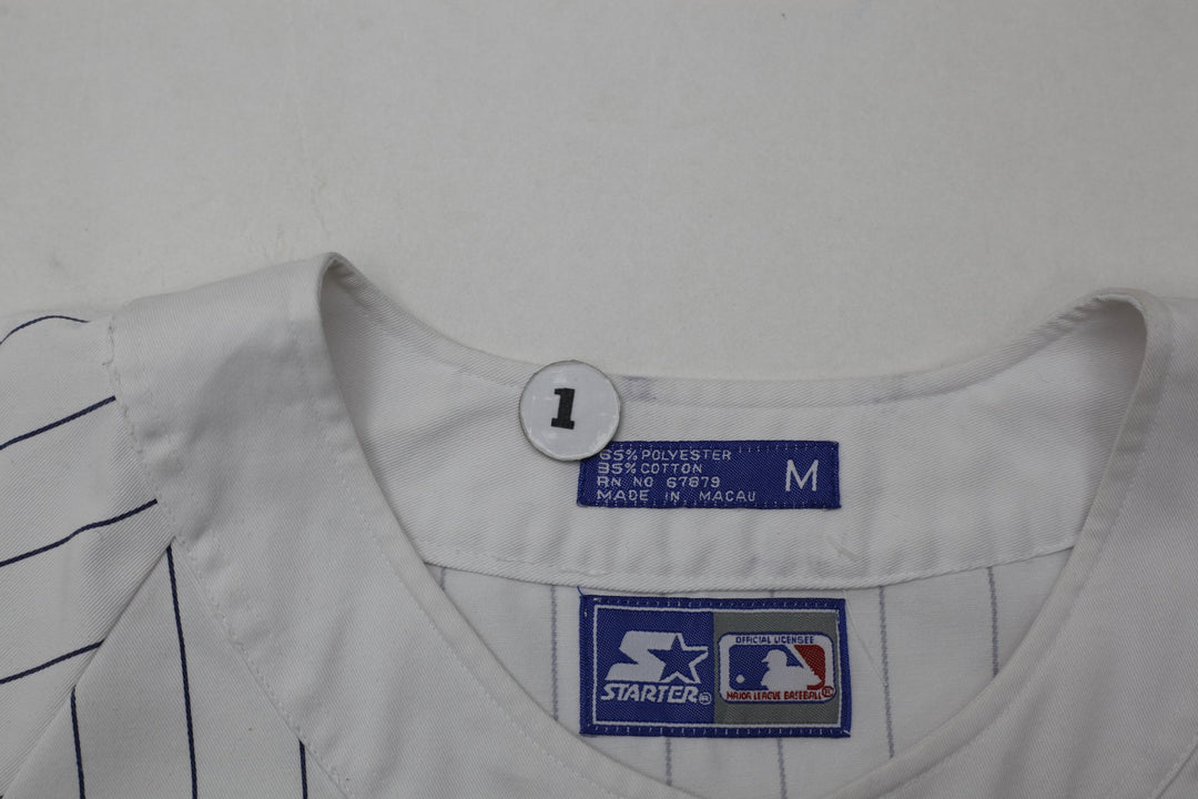 Vintage Mens Starter Red Sox Jersey White Pinstripe MLB | Migration_Jerseys - Detail View | Fashion Rerun