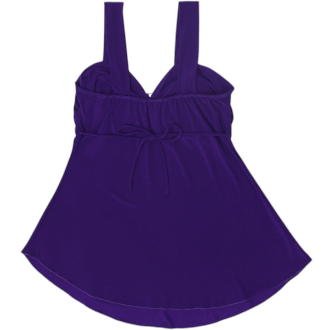 Y2K Ladies Purple Sequined Empire Line Top Size L | Migration_Y2K Tops - Side View | Fashion Rerun