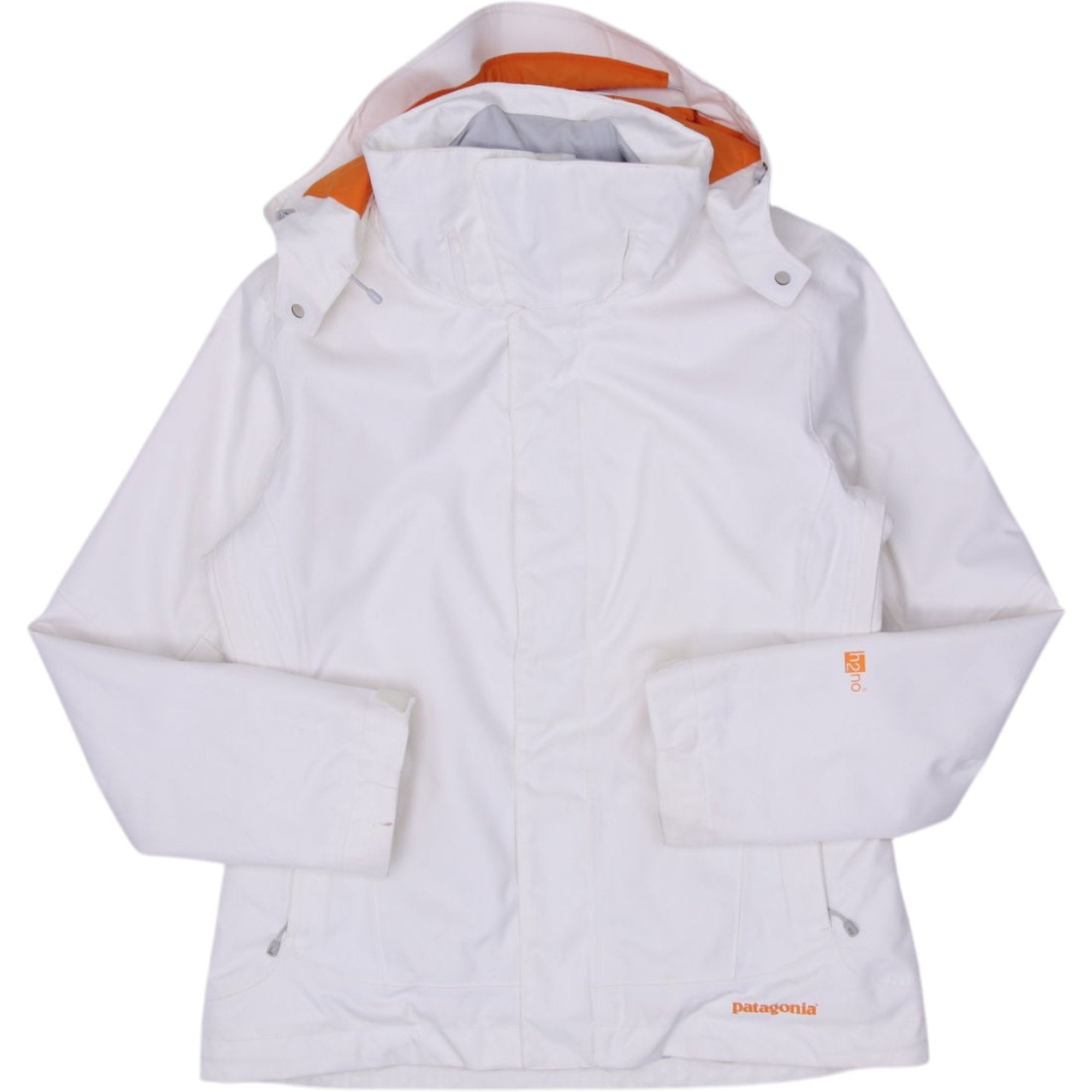 Shop Ladies Patagonia H2NO Jacket White Orange Insulated Snowbelle