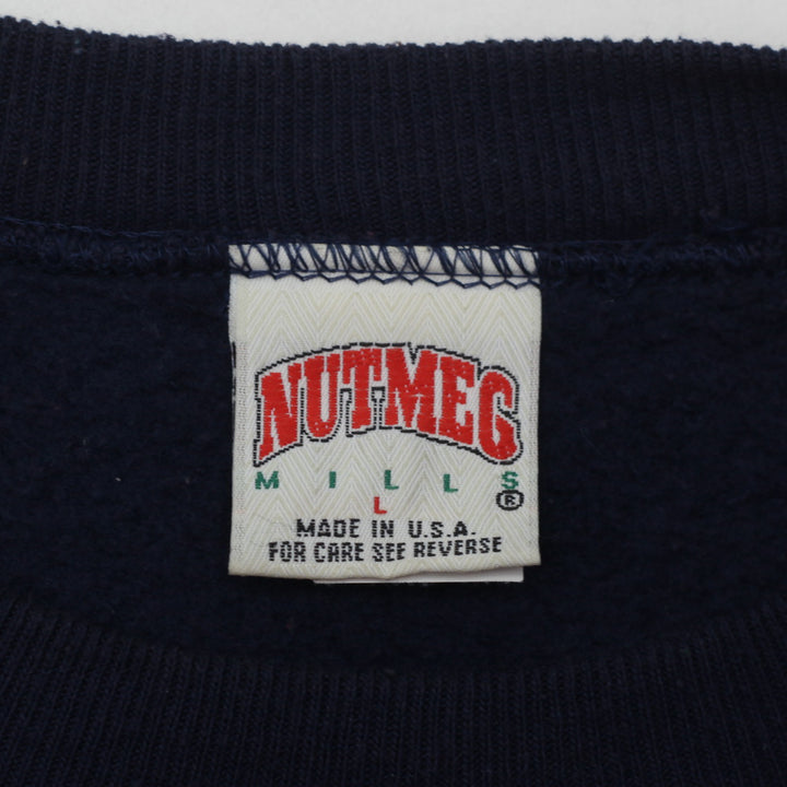 Vintage 90's Nutmeg Mills Notre Dame Fighting Irish Crewneck Sweatshirt Made In USA Size L - Fashion Rerun Vintage Migration_Sweaters