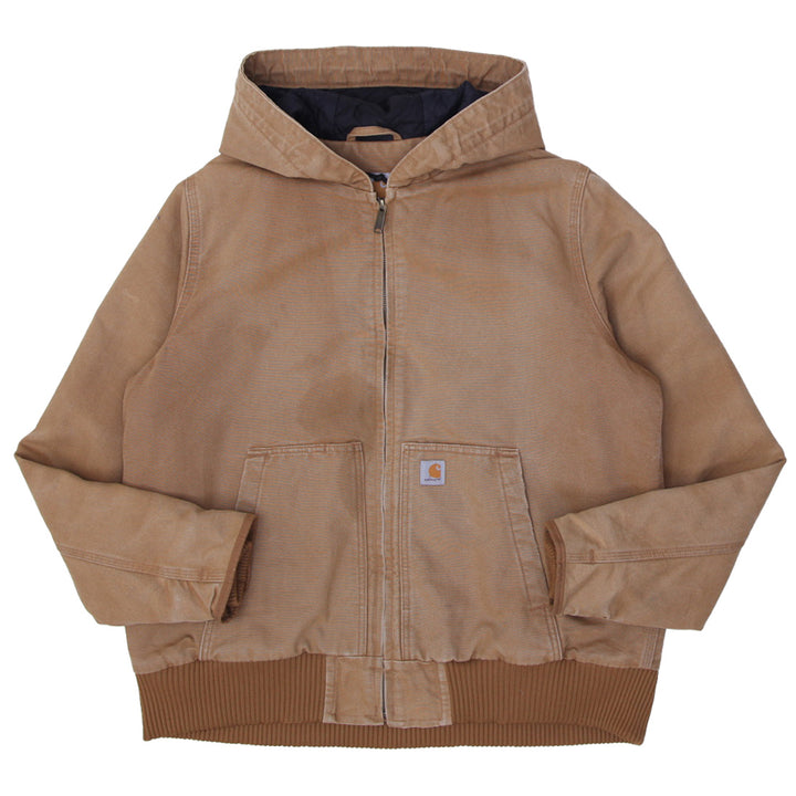 Youth Boys 104053-BRN Quilted Carhartt Hooded Jacket