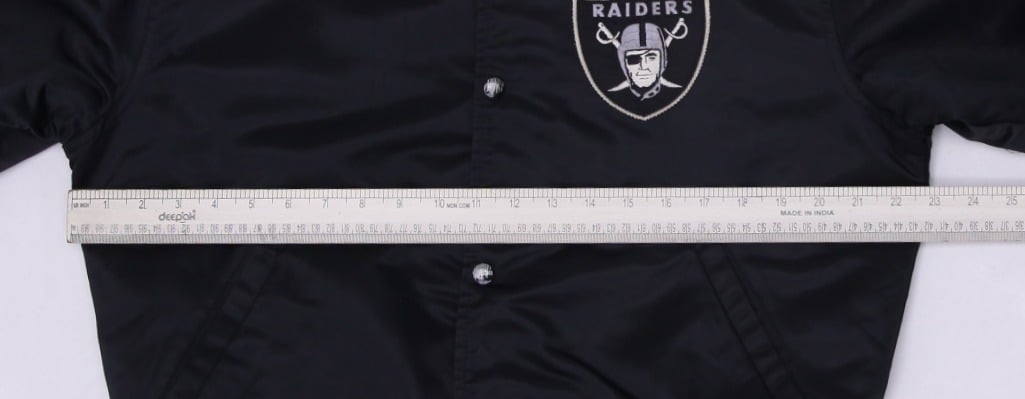 Vintage 90s Oakland Raiders Satin Bomber Jacket Made in USA Size M | Migration_Jackets - View 8 | Fashion Rerun