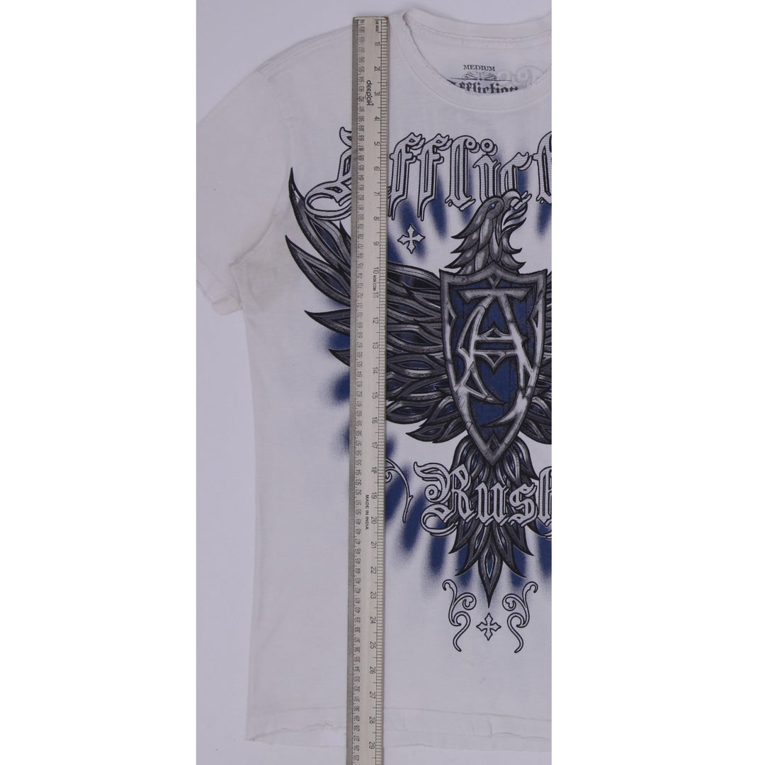 Y2K Mens Affliction Georges St-Pierre Rush Signature Series Graphic T-Shirt M