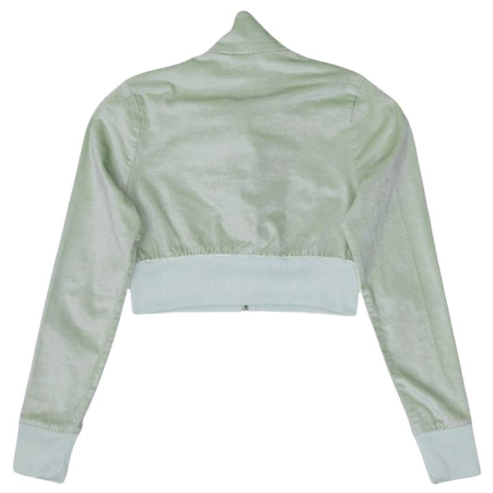 Ladies Embroidered Adidas Zip Up Cropped Jacket