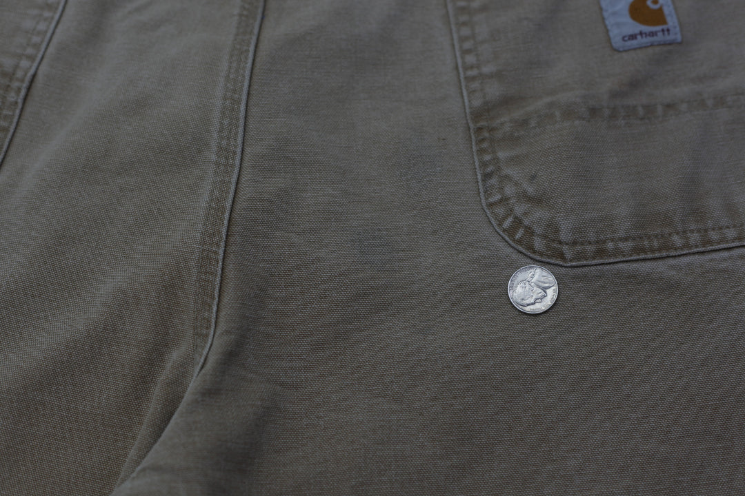Mens Carhartt BO1 BRN Double Knee Dungaree Fit Pants
