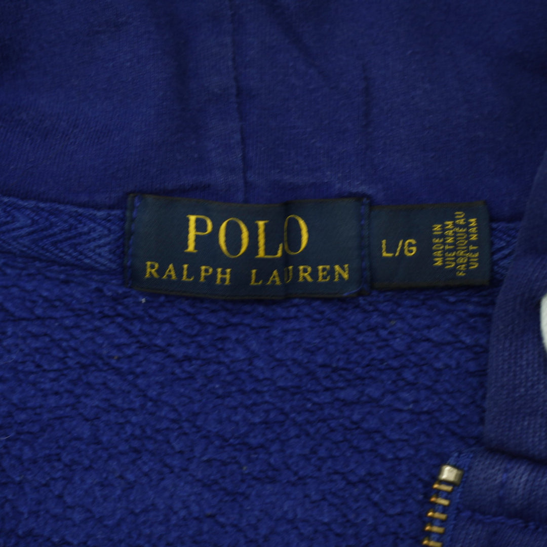 Mens Polo Ralph Lauren Blue Full Zip Hoodie L | Migration_Hoodies - Back View | Fashion Rerun