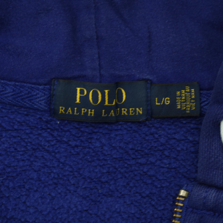 Mens Polo Ralph Lauren Blue Full Zip Hoodie L | Migration_Hoodies - Back View | Fashion Rerun