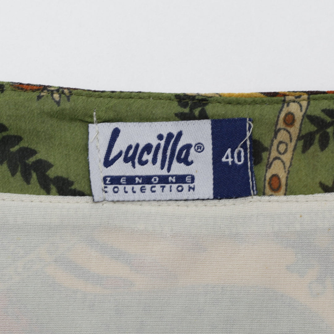 Vintage Ladies Lucilla Zenone Collection Paisley Flared Mini Skirt Size 40
