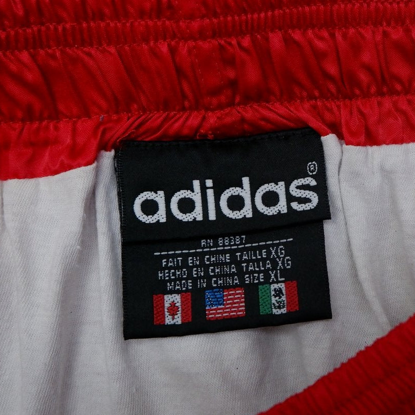 Vintage Mens Adidas Shorts Red Stripe Sports Activewear | Migration_Shorts UAENAT20 - Back View | Fashion Rerun