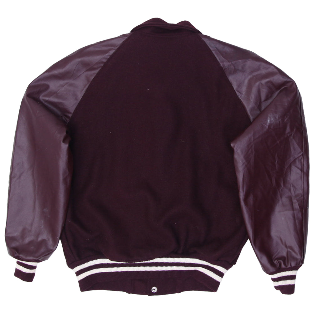 Vintage Howe Athletic Apparel Naugalite Button Varsity Jacket | Migration_Jacket - Side View | Fashion Rerun