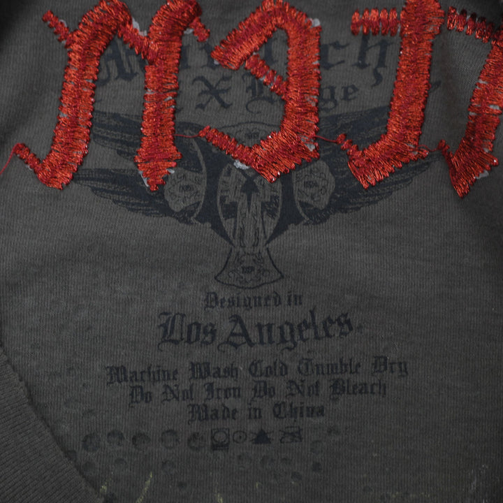 Y2K Mens Affliction "Forgotten Rebel" Layered Long Sleeve T-Shirt Size XL