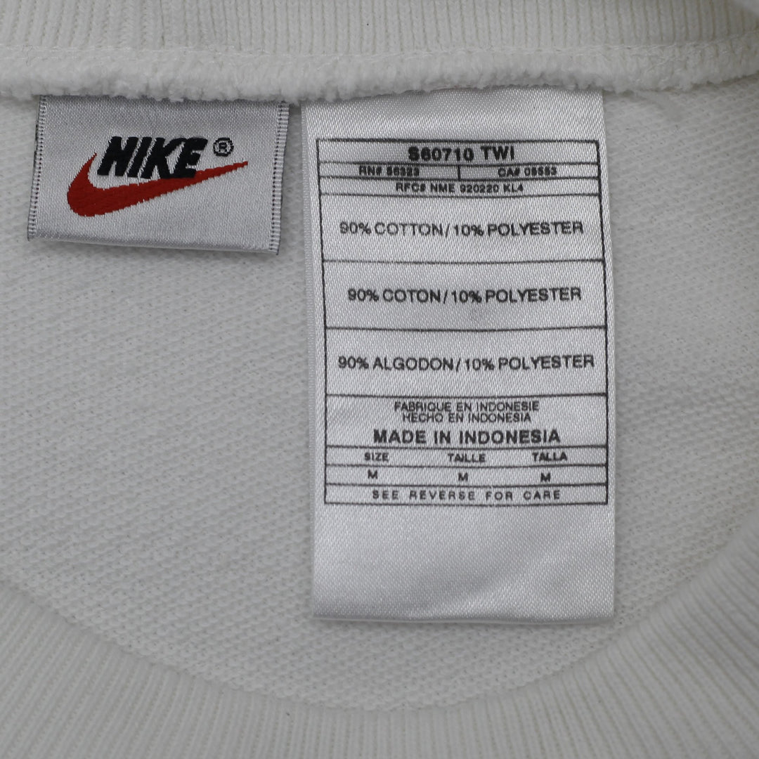 Vintage 90's Nike Team USA Flag Patch Crewneck Sweatshirt White M | Migration_Sweatshirt - Back View | Fashion Rerun