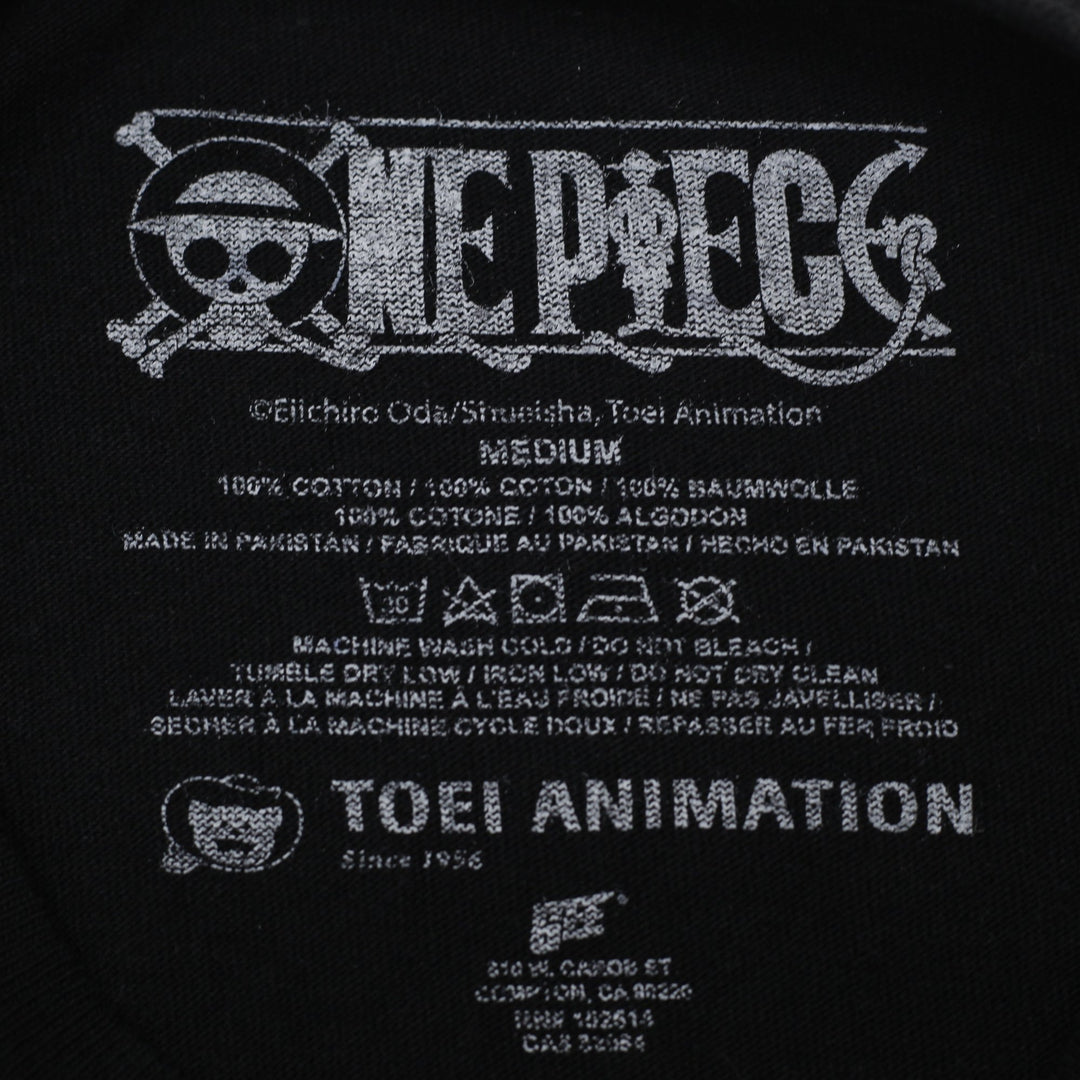Mens One Piece Monkey D. Luffy Toei Animation Anime Graphic T-Shirt Size M